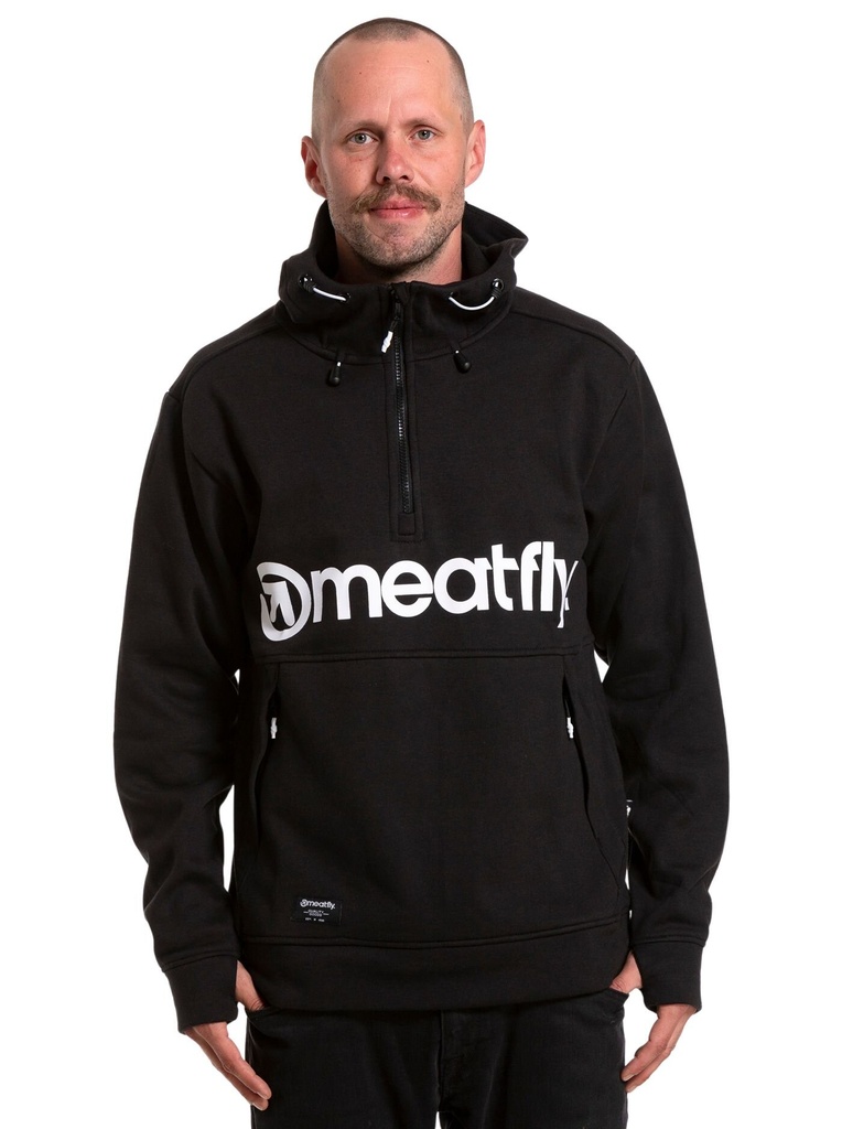 Pánská technická mikina Meatfly Tason, Black
