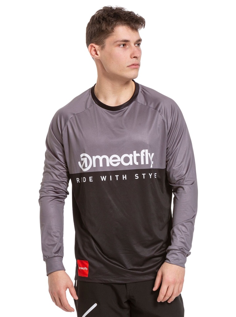 Pánský bike dres Meatfly Cliff, Dark Grey