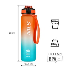 NCD68 ORANŽOVO-MODRÁ TRITANOVÁ LÁHEV NA PITÍ 1000 ML NILS CAMP 3