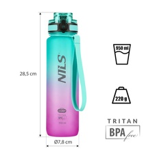 NCD04 ZELENO-RŮŽOVÁ TRITANOVÁ LÁHEV NA PITÍ 950 ML NILS CAMP 5