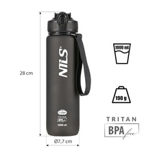 NCD68 ČERNÁ TRITANOVÁ LÁHEV NA PITÍ 1000 ML NILS CAMP 3