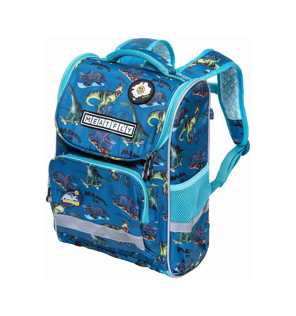 Školní aktovka Meatfly Alex Dino Petrol