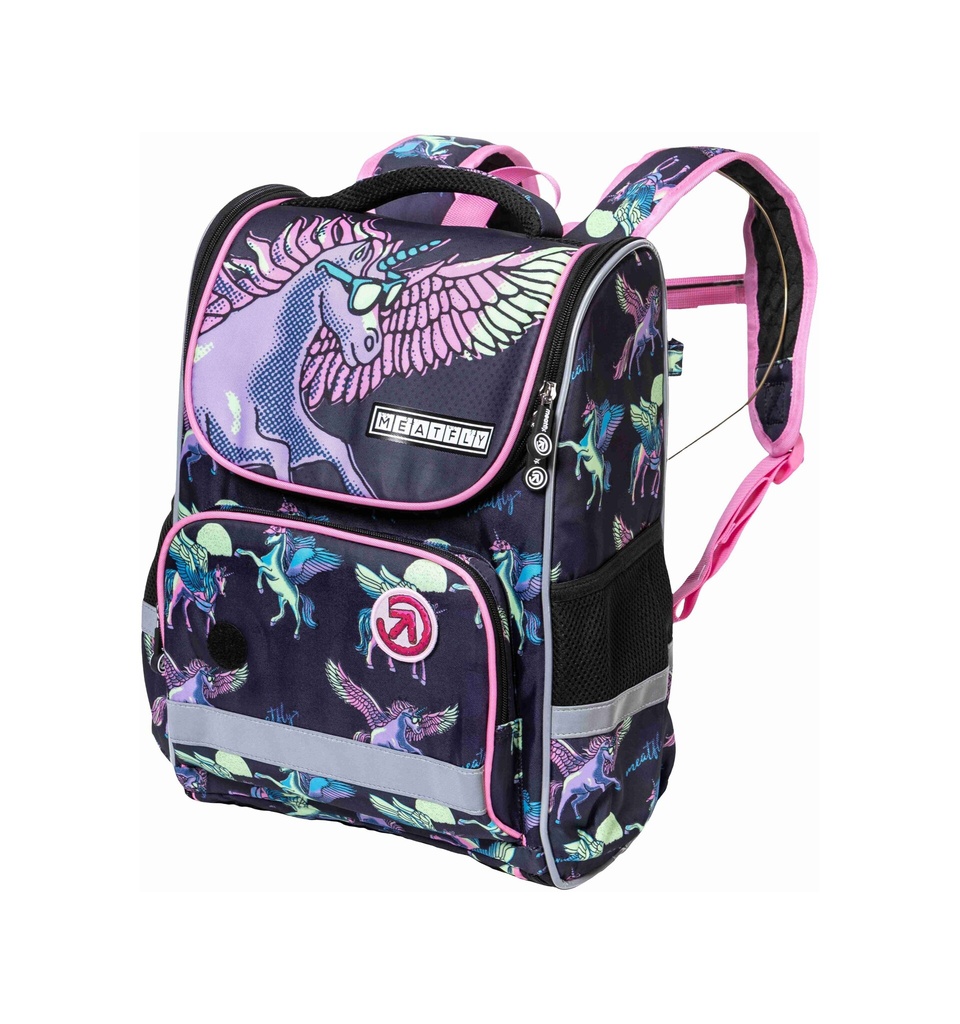 Školní aktovka Meatfly Alex, Black Unicorn