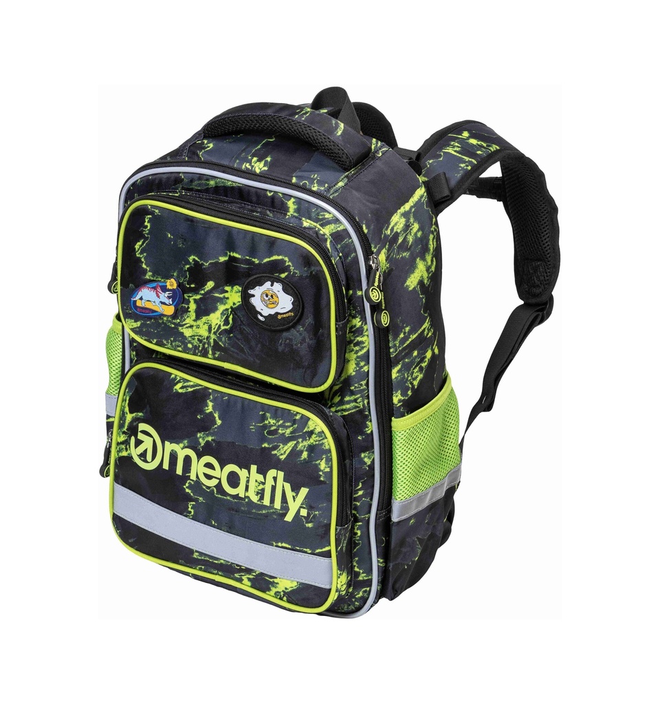 Školní aktovka Meatfly Max, Lime Mossy