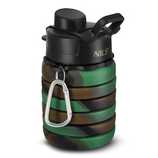 NC4106 ZELENÁ SILIKONOVÁ SKLÁDACÍ LÁHEV 500ML NILS CAMP 1