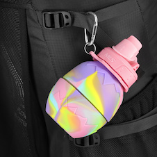 NC4102 RŮŽOVÁ SILIKONOVÁ SKLÁDACÍ LÁHEV 700ML NILS CAMP 3