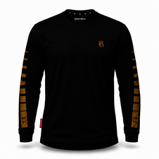 Loose Riders Shutter Black Gold – pánský MTB dres s dlouhým rukávem F
