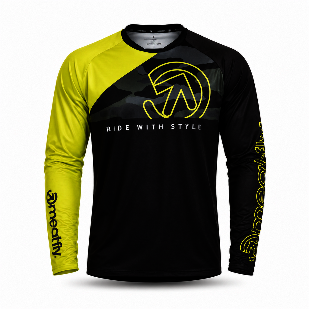 Pánský cyklodres Meatfly Liam - Safety Yellow