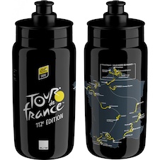 Elite Fly Tour de France Black Map 550 ml 2026 – lehká cyklistická láhev