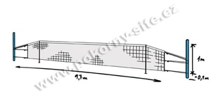 Nohejbalová síť Liga Sport
