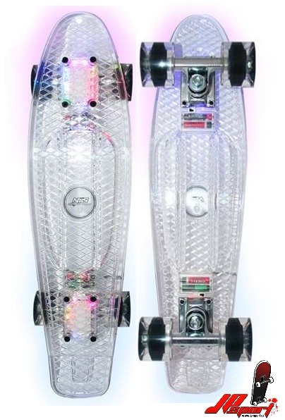 Svítící pennyboard Nils Fishboard Led Transparent