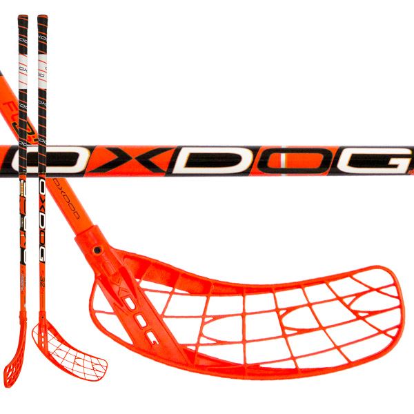 Dětská florbalka Oxdog Fusion 32 neon orange