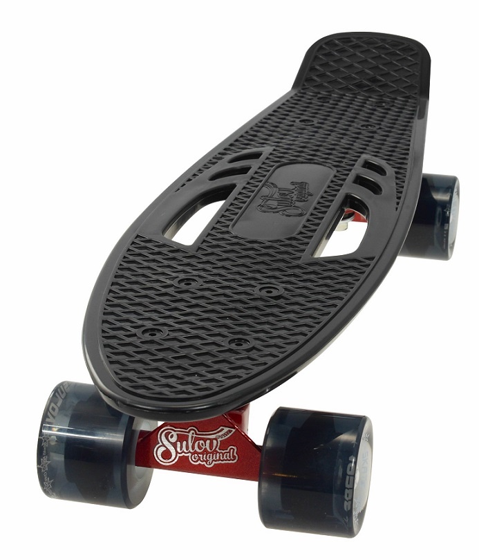 SULOV Pennyboard 'Burn' – Kunststoff-Skateboard Mit ABEC-7 Lagern, 85A Rädern, Für Bis Zu 100 Kg