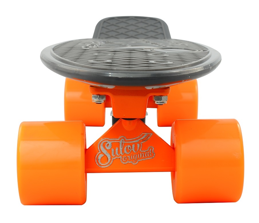 SULOV Pennyboard 'Burn' – Kunststoff-Skateboard Mit ABEC-7 Lagern, 85A Rädern, Tragkraft 100 Kg