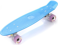 svítící penny board meteor blue