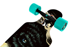 Longboard Street Surfing FREERIDE 39” CURVE Wolf - artist series 3