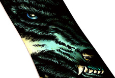 Longboard Street Surfing FREERIDE 39” CURVE Wolf - artist series 4