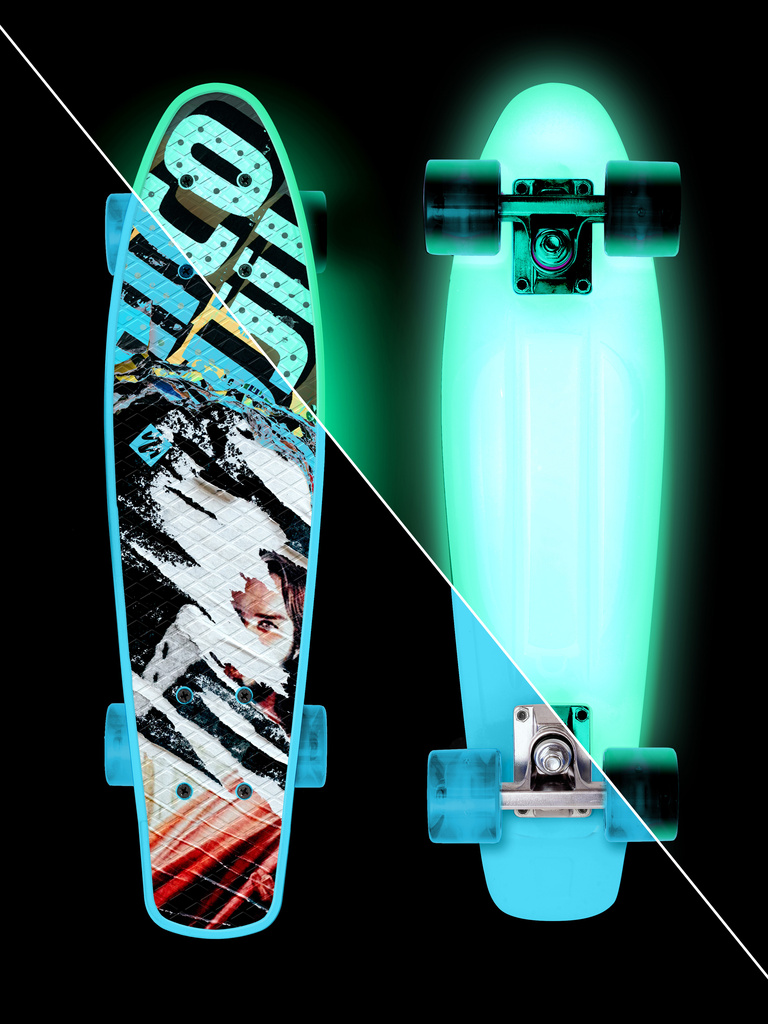 pennyboard Street Surfing BEACH BOARD Glow Rough Poster