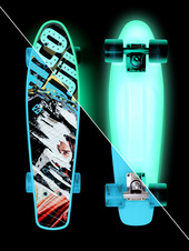 pennyboard Street Surfing BEACH BOARD Glow Rough Poster