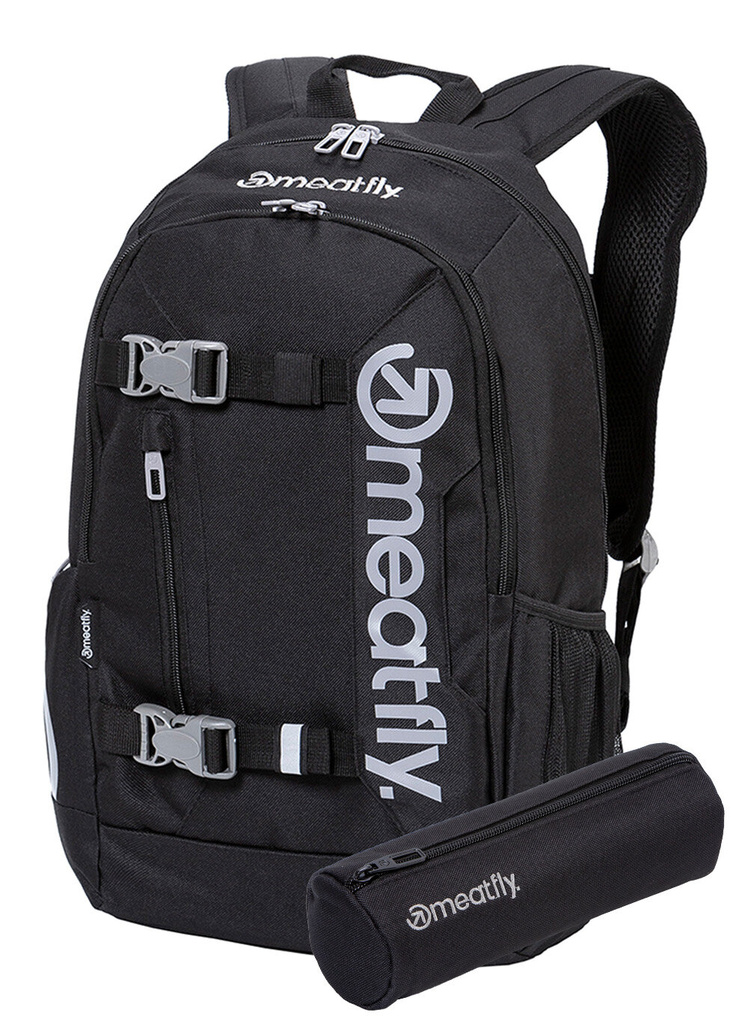 Batoh Meatfly Basejumper, Black, 22 L + PENÁL ZDARMA